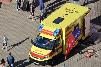 Ebenfalls präsentierte sich die Johanniter Unfallhilfe als Rettungsdienst am Standort Flöha. Foto: Stadtverwaltung Flöha/ Erik Frank Hoffmann