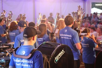 Die Schalmeien aus der Stadt Frankenstein sorgten für ordentlich Stimmung. Foto: Stadtverwaltung Flöha/ Erik Frank Hoffmann
